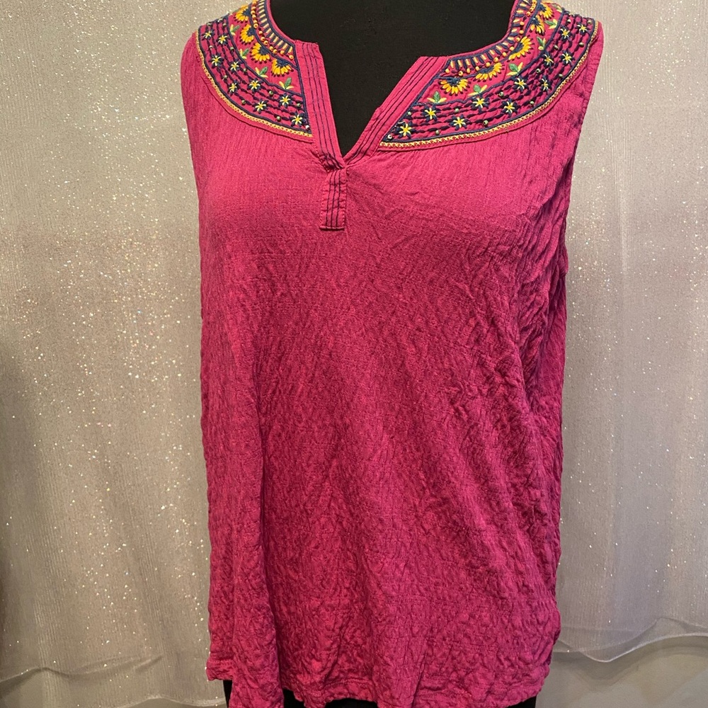 Medium Anthropologie Sunflower Boho Tank Top